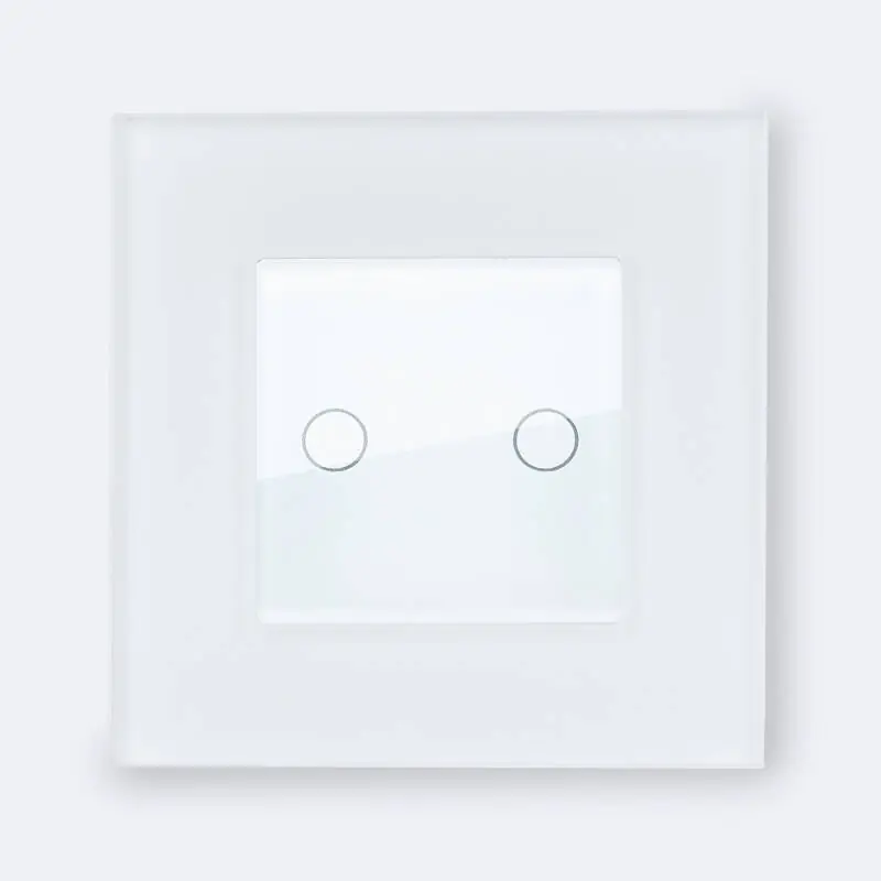 Interrupteur Tactile Double avec Cadre Verre Modern