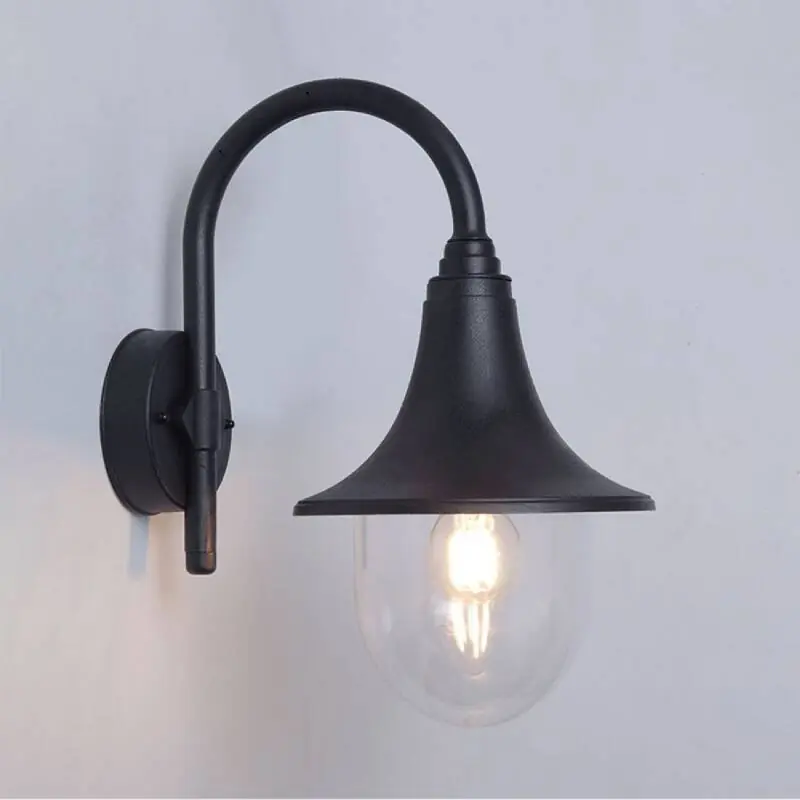 Lampe Murale Extérieure Crook Noir