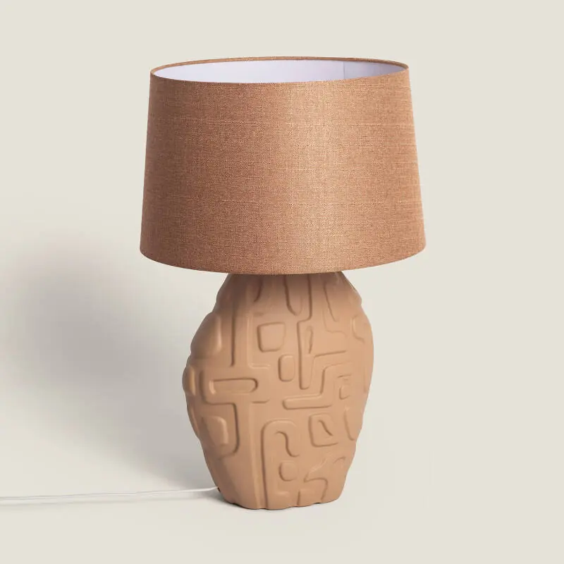 Lampe à Poser Céramique et Lin Surab