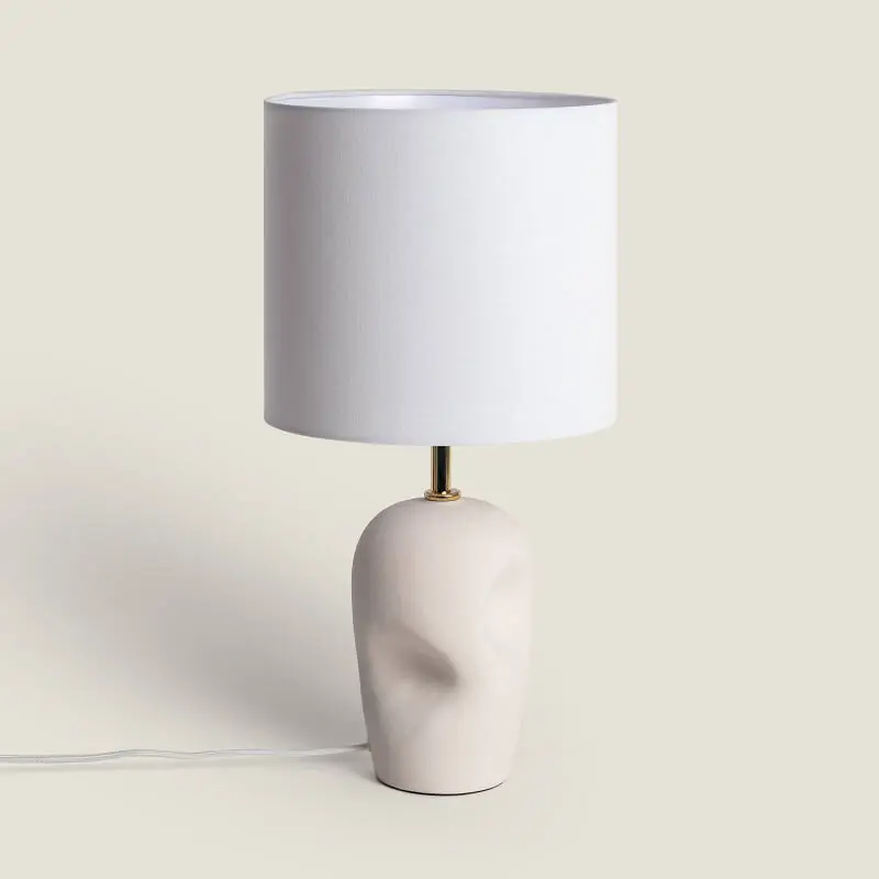 Lampe à Poser Céramique et Tissu Barta