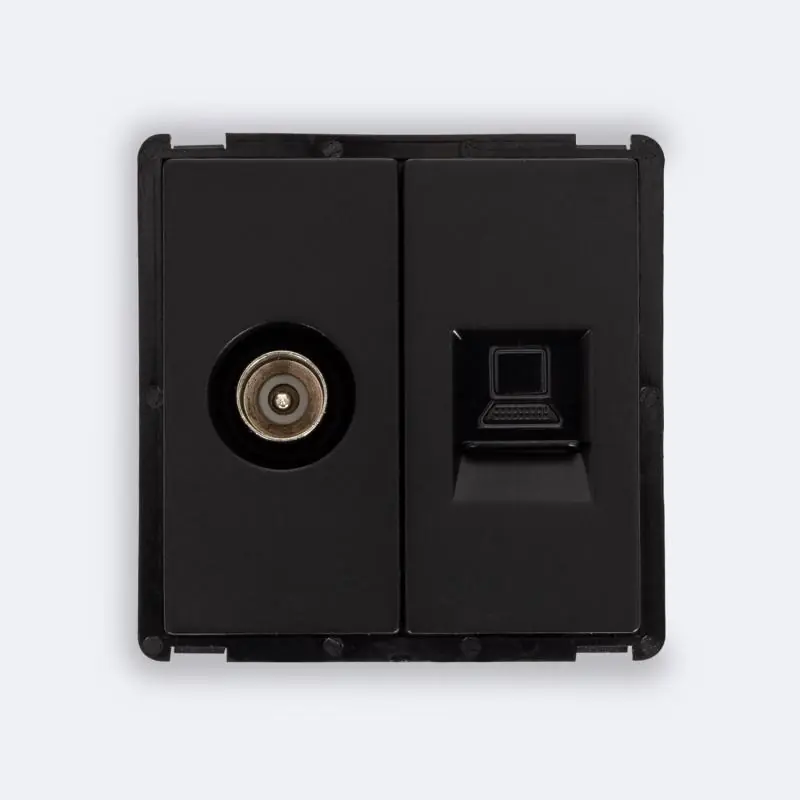Prise RJ45 CAT 6 Internet + TV Mâle Moderne