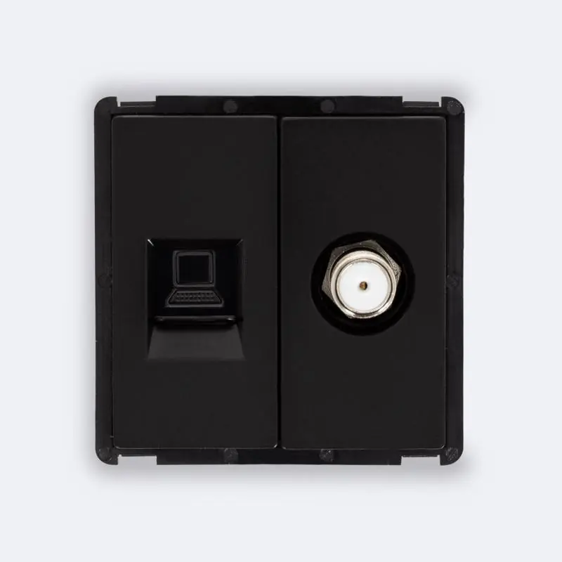 Prise Internet RJ45 CAT 6 + Satellite Modern