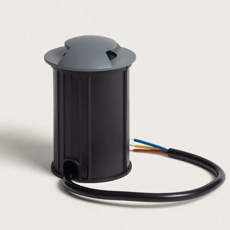 Balise Extérieure LED 3W Encastrable au Sol Letso 2L Grise