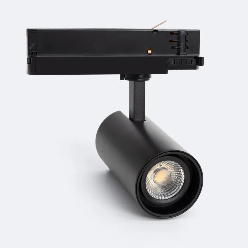 Spot LED sur Rail Triphasé 20W Fasano Dimmable CCT Noir