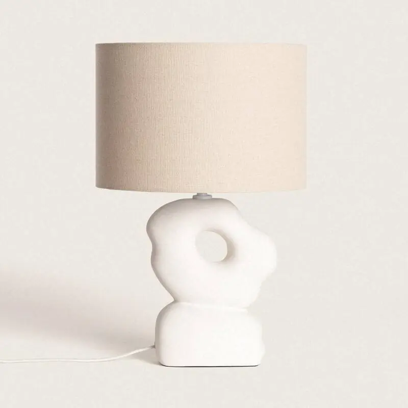 Lampe à Poser Céramique et Lin Illinois