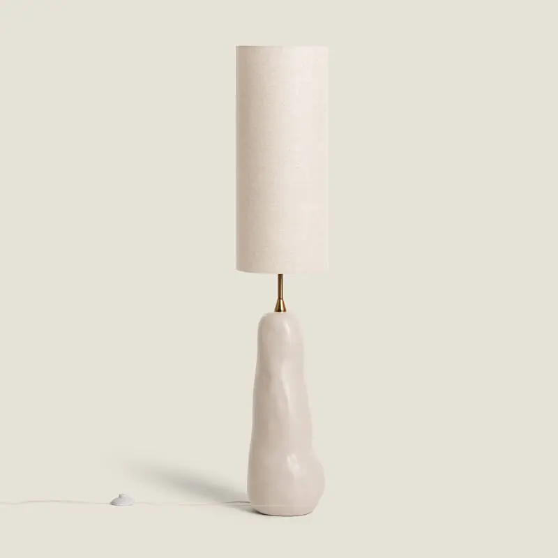 Lampe à Poser Céramique et Toile Bryony