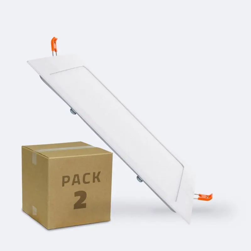 Dalle LED 18W Carrée SuperSlim Coupe 205x205 mm Pack de 2 Unités