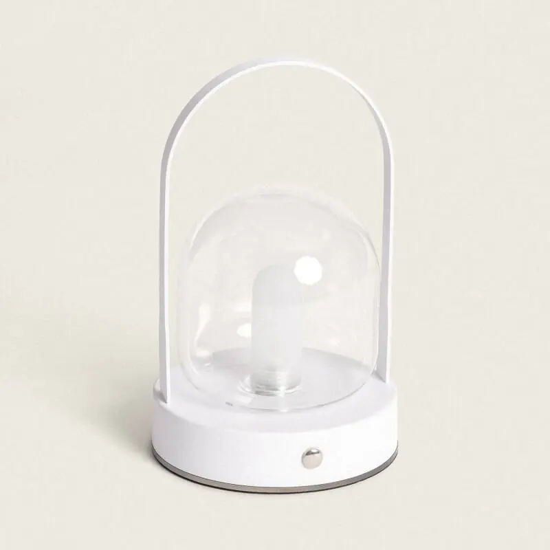 Lampe à Poser LED 3W Portable avec Batterie Rechargeable USB Métal et Verre Olena