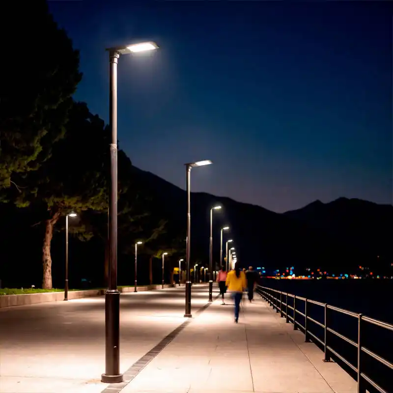 Lampadaire LED Solaire 6400 lm 160 lm/W Sinaí avec MPPT et Détecteur de Mouvement