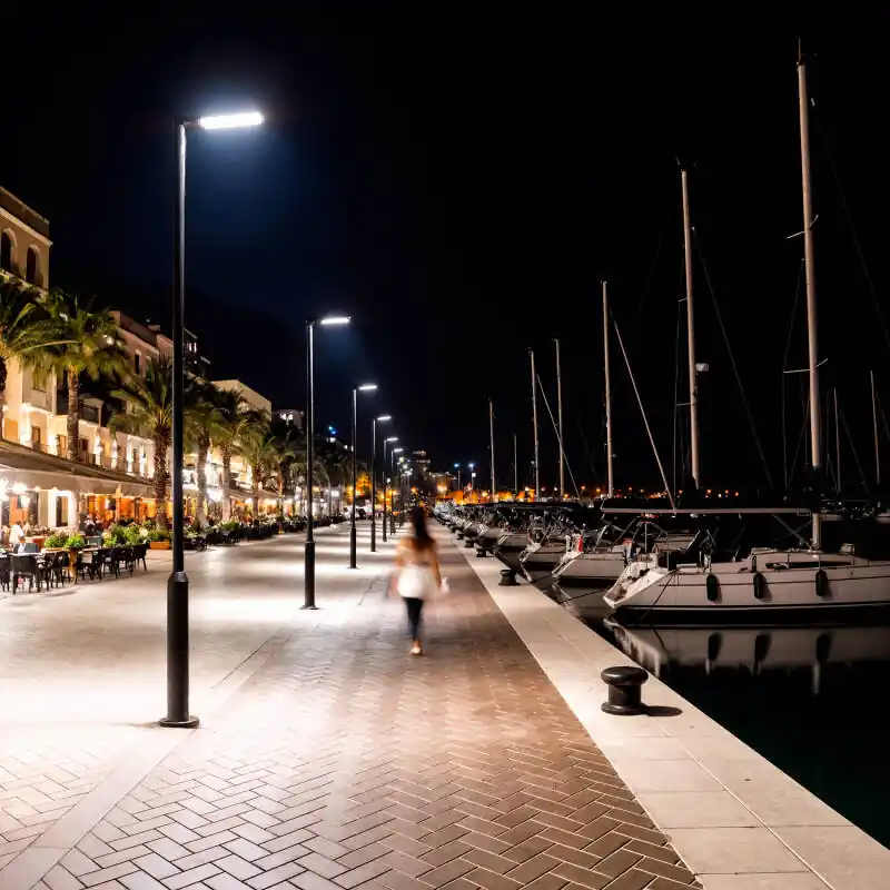 Lampadaire LED Solaire 10200 lm 170 lm/W Sinaí avec MPPT et Détecteur de Mouvement