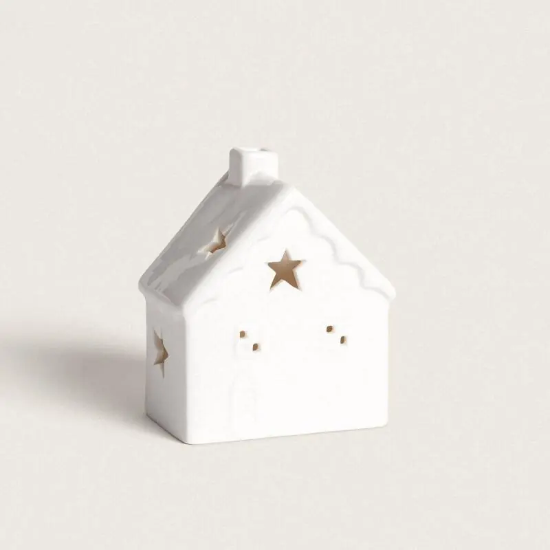 Maisonnette de Noël LED Céramique à Piles Bianca