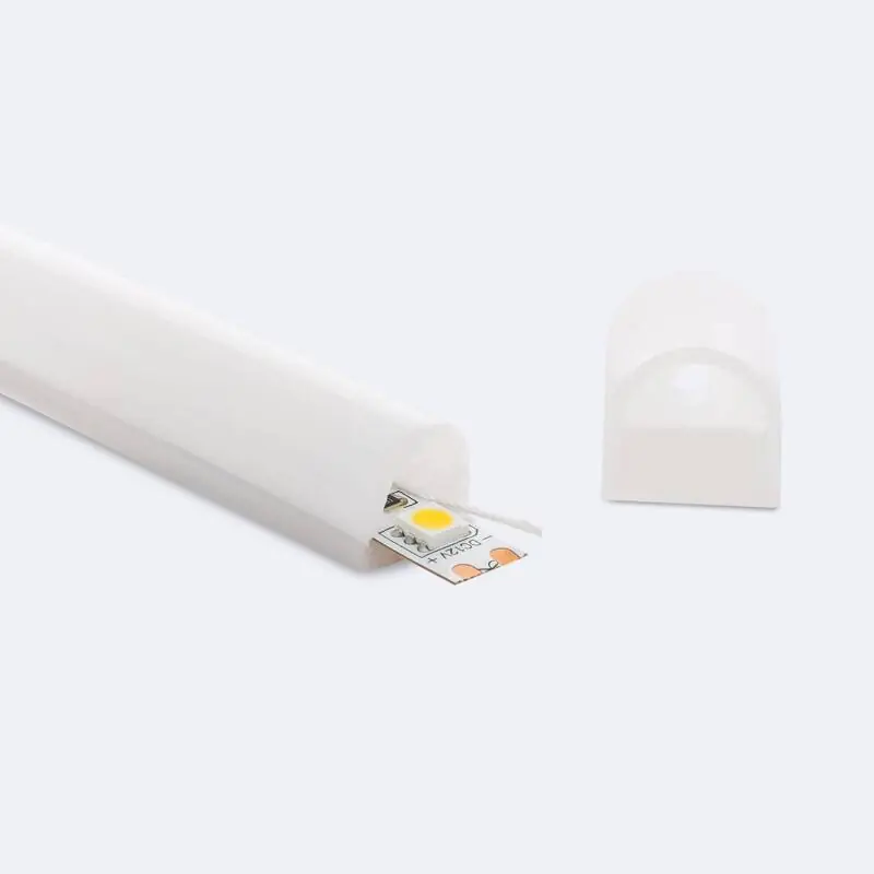 Profilé Néon SFLEX 15x13 Semi-Circulaire Courbe Verticale pour Rubans LED IP20 jusqu‘à 10 mm