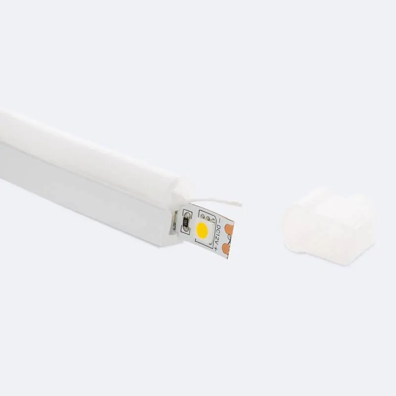 Profilé Néon SFLEX 8x17 Courbe Latérale pour Rubans LED IP20 jusqu‘à 8 mm