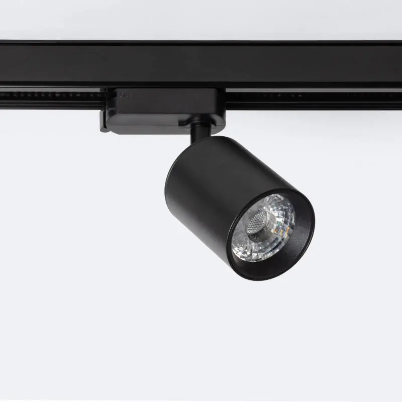 Spot LED sur Rail Monophasé 10W Mallet Dimmable Noir