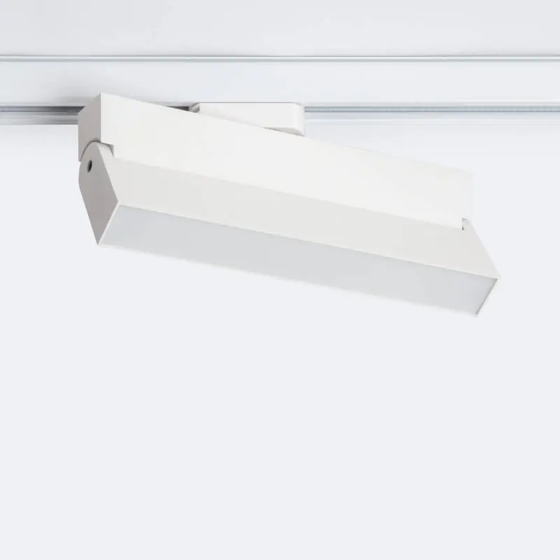 Spot Linéaire LED sur Rail Monophasé 24W CCT Sélectionnable Dimmable Elegant Blanc