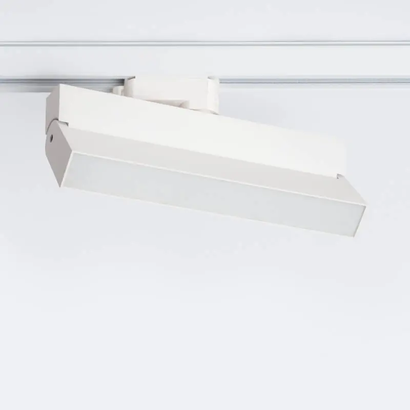 Spot Linéaire LED sur Rail Triphasé 24W CCT Sélectionnable Dimmable Elegant Blanc