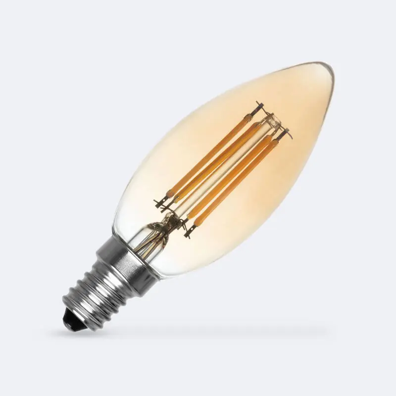 Ampoule LED Filament E14 6W 600 lm Dimmable C35 Bougie Gold
