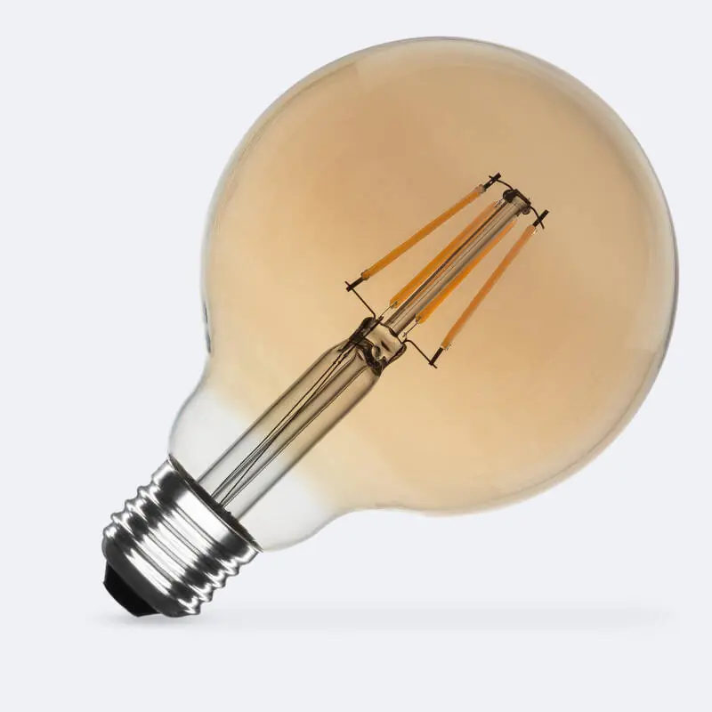 Ampoule LED Filament E27 6W 600 lm G95 Gold