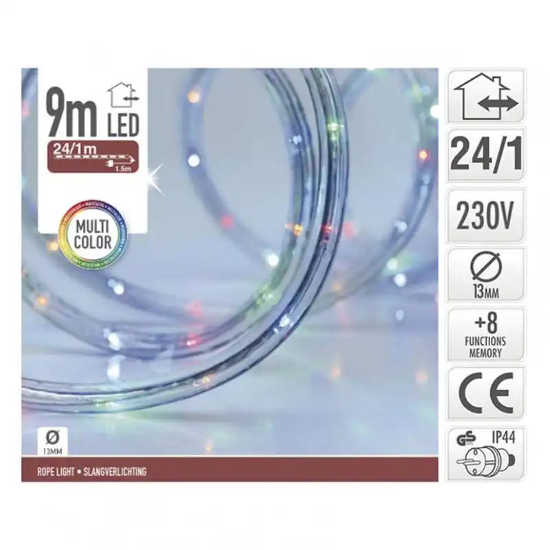 Gaine LED Extérieure Ronde RBG 8 Modes 9m