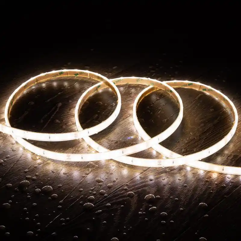 Ruban LED 24V SMD 60 LED/m 5m 5W/m 500lm/m Largeur 10mm Coupe 10cm Submersible IP68 SILICONE FLEX
