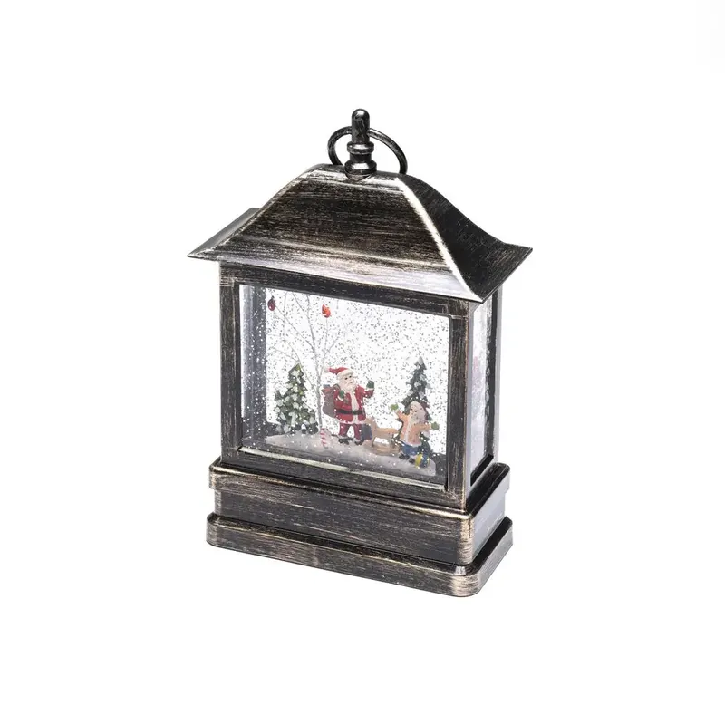 Lanterne Remplie D’eau Avec Père Noël