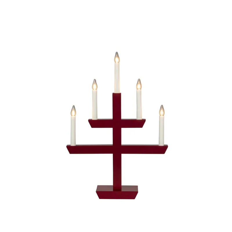 Wooden Candelabra 5 Lights