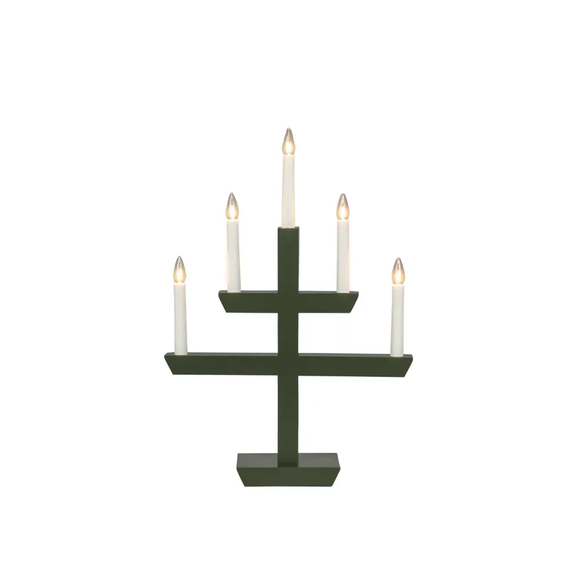 Wooden Candelabra 5 Lights