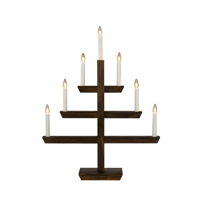 Wooden Candelabra 7 Lights