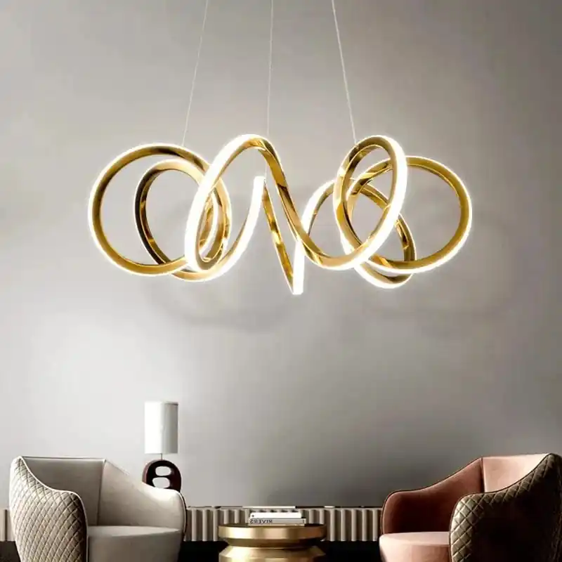 Lustre Moderne 2024 avec Lampes LED Suspendues en Silicone - Éclairage de Luxe