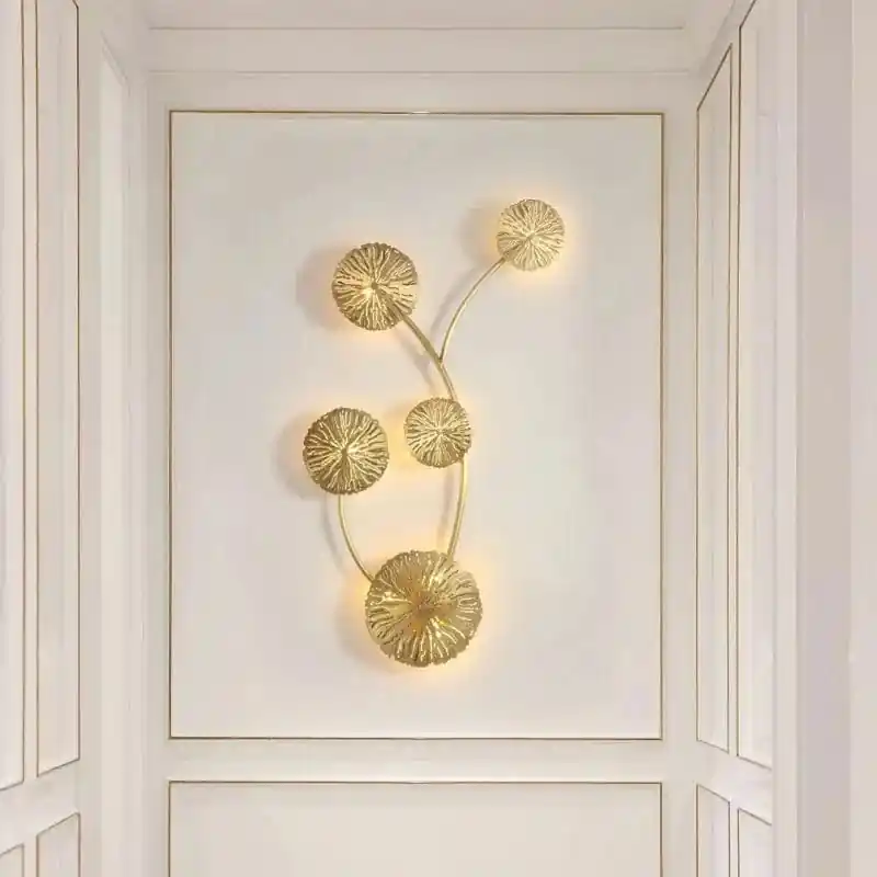 Applique Murale LED Dorée - Design Moderne Pour une Décoration Intérieure Glamour