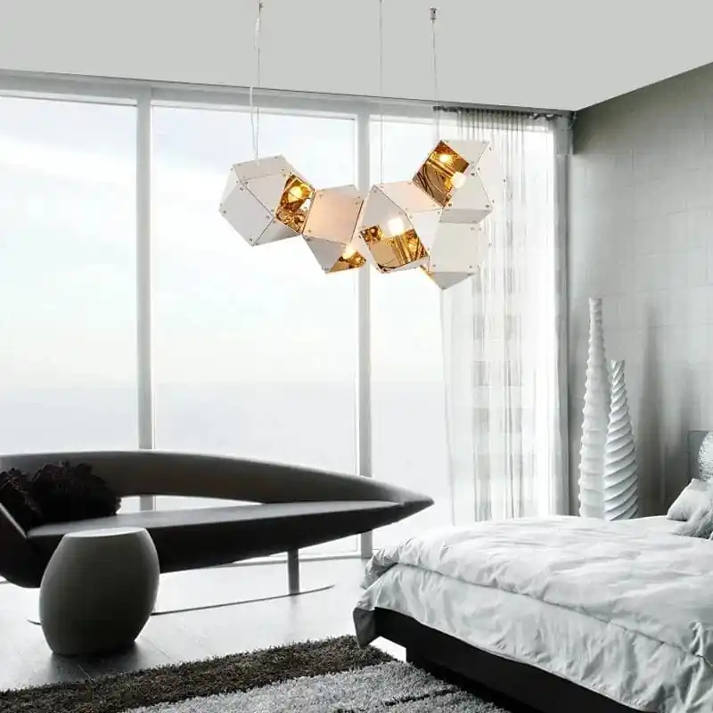 Suspension LED Cube Art Déco Universelle - Style Brandé