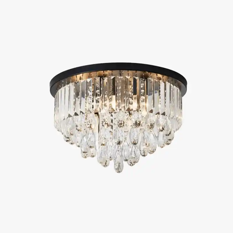 Lustre LED dimmable en cristal de style vintage de luxe