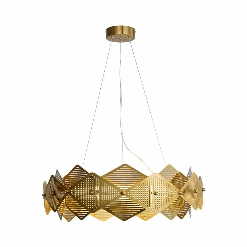 Lustre post-moderne en acier inoxydable : Suspension LED italienne minimaliste