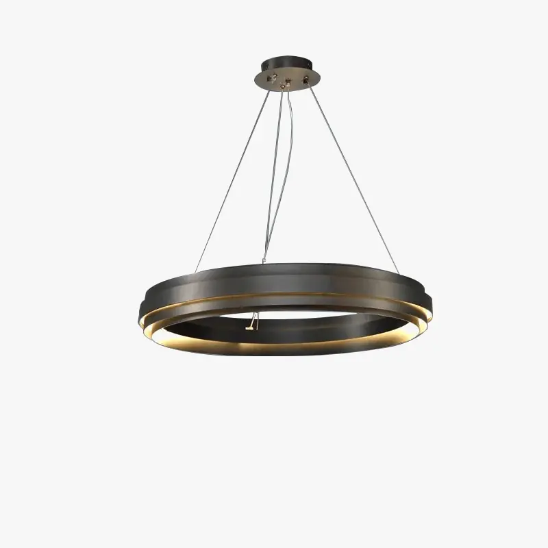 Lustre en anneau minimaliste post-moderne LED créatif