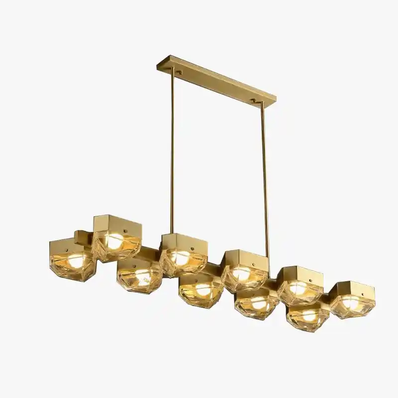 Lustre Cuivre avec suspension ajustable pour salon