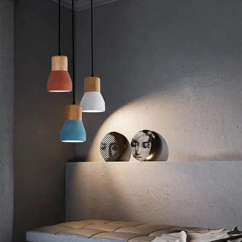Macaron Cement - Suspension Lumières Vintage pour Restaurant