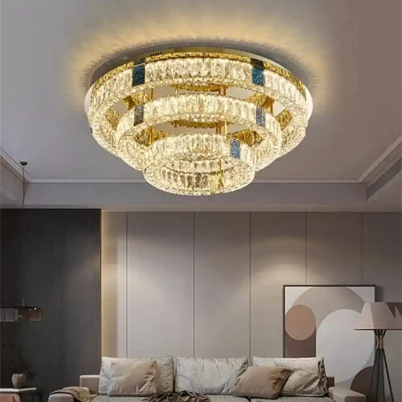 Plafonnier LED Rond Design Nordique en Acier Inoxydable - Nouveau Modèle Prestige