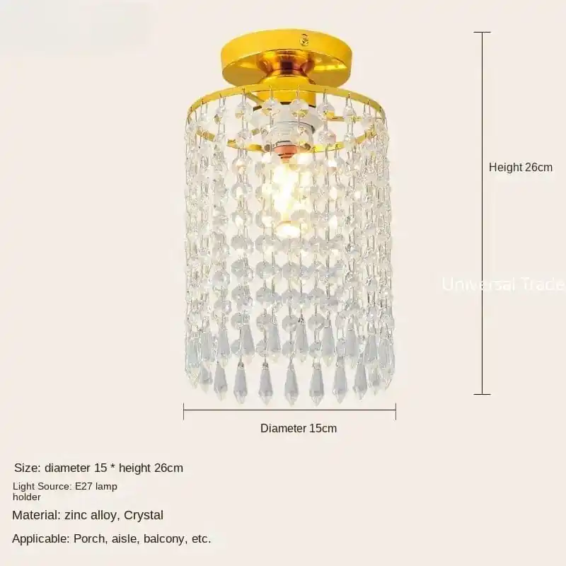 Plafonnier LED Luxe en Cristal K9 avec Structure en Acier Inoxydable