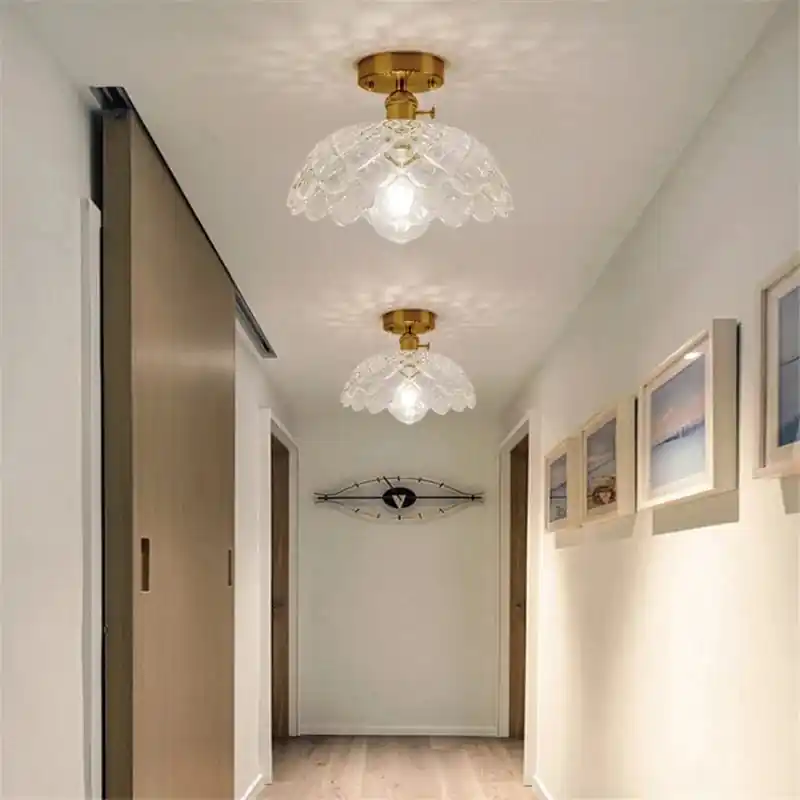Plafonnier Nordique Rétro Loft Vintage Moderne - Abat-jour en Verre