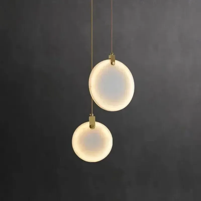 Lustre Suspendu Moderne en Marbre Pour Décoration Ronde - Élégance et Style