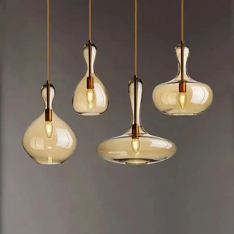 Suspension LED en Verre - Luminaire Décoratif Idéal pour Bars