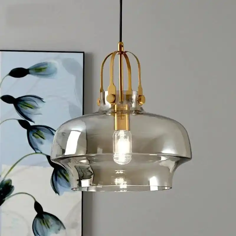 Suspension en verre nordique avec leds - Décoration contemporaine