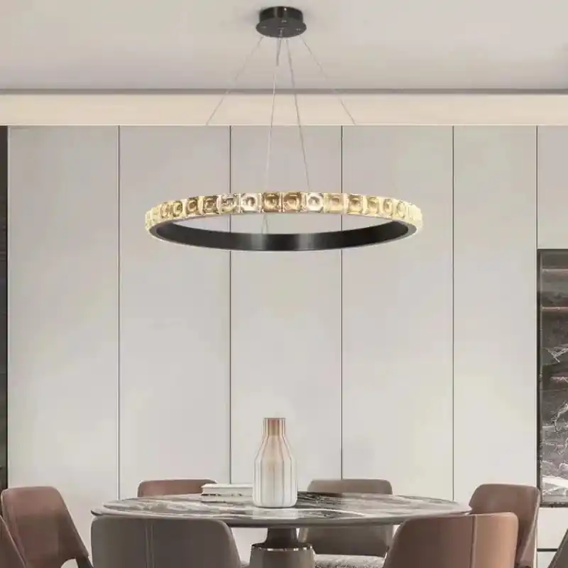 Suspension LED en Cristal avec Intensité Variable