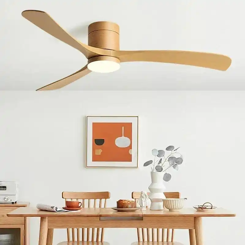 Ventilateur de plafond moderne ABS noir avec LED et télécommande - Édition Luxe