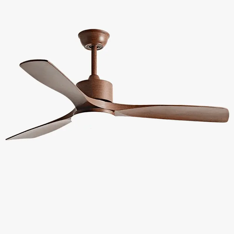 Ventilateur de plafond en bois lumineux avec télécommande - ÉcoBreezeLux