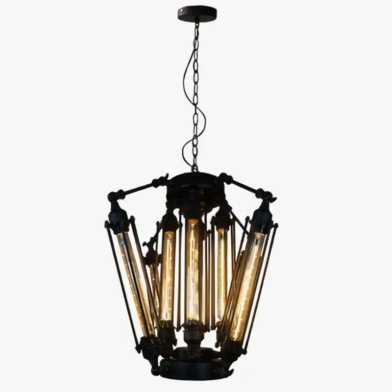 Suspension Vintage Industrielle Avec Ampoule Edison Pour Restaurant - Éclairage Authentique