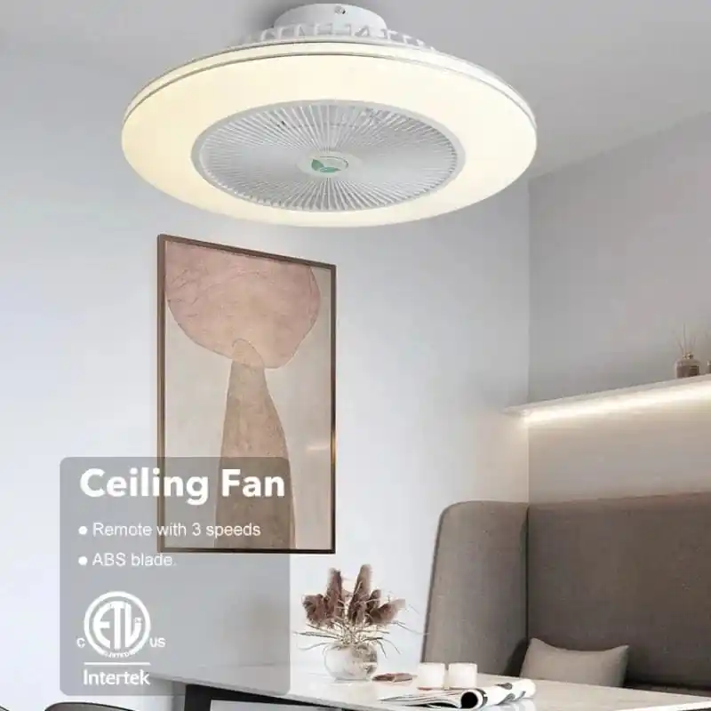 Ventilateur de plafond LED Invisible Smart avec Télécommande - Moderne