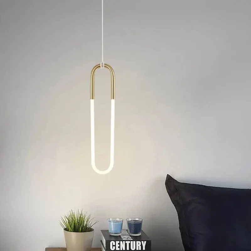 Lampe LED Nordique en forme de U - Luminaire Suspendu Décoratif Moderne