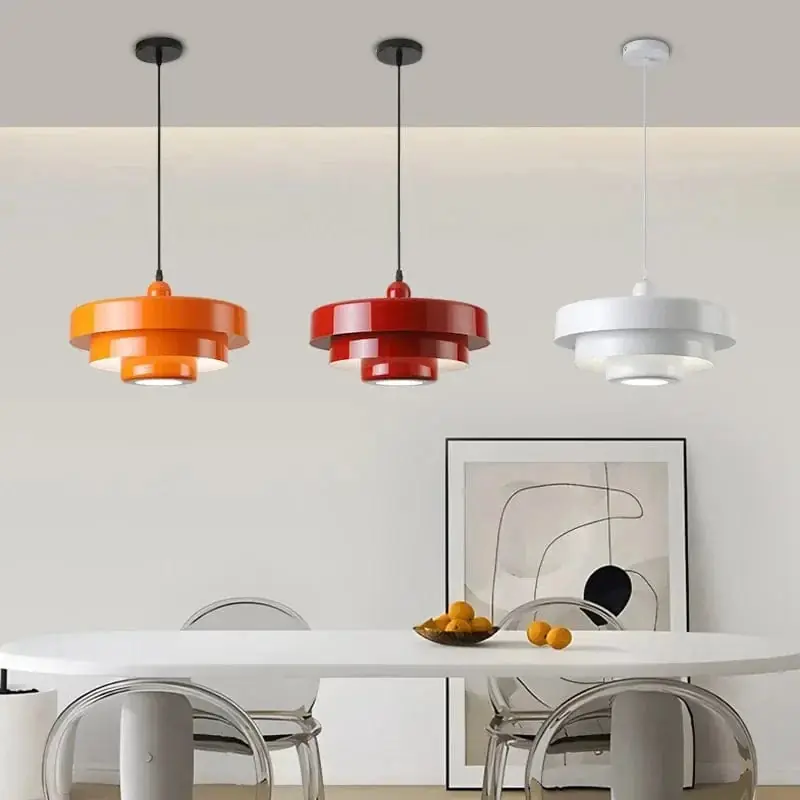 Suspension LED Macaron Impact en Acier au Carbone Aluminium Illumination