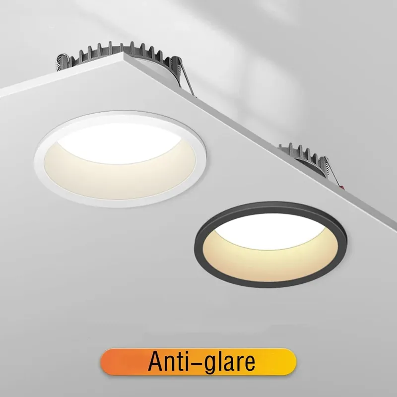 Projecteur encastré LED Spot anti-éblouissement avec intensité variable en aluminium